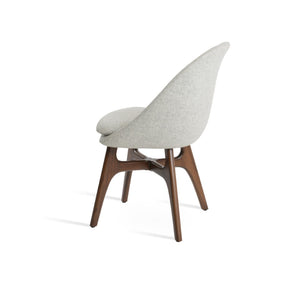 Soho Concept Avanos Wood Dining Chair - Elegant Walnut & Ash Design, Camira Blazer Wool, 10-year Guarantee! Walnut,Silver  Soho-concept-dining-chair-01089
