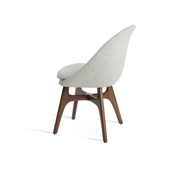 Soho Concept Avanos Wood Dining Chair - Elegant Walnut & Ash Design, Camira Blazer Wool, 10-year Guarantee! Walnut,Silver  Soho-concept-dining-chair-01089
