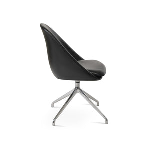 Soho Concept Avanos Spider Swivel Chair - Modern Leatherette Dining Chair With 2-year Guarantee & Stylish Finish Black  Soho-concept-dining-chair-00981
