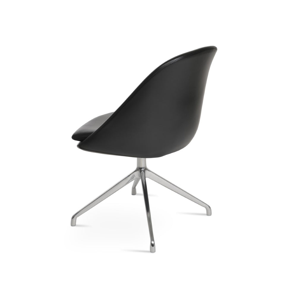 Soho Concept Avanos Spider Swivel Chair - Modern Leatherette Dining Chair With 2-year Guarantee & Stylish Finish Black  Soho-concept-dining-chair-00981