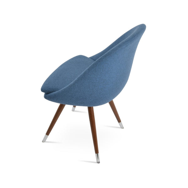 Soho Concept Avanos Star Dining Chair In Camira Blazer Wool - 10-year Guarantee, Stylish Chrome Base & Durable Design Walnut,Blue  Soho-concept-dining-chair-01009