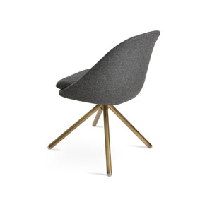Soho Concept Avanos Stick Swivel Chair - Stylish Camira Blazer Wool, Durable Design, 10-year Guarantee, Brass Finish Brass,Dark Grey Steel Tube Soho-concept-dining-chair-01019