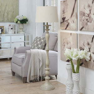 Lisburn Resin Floor Lamp AVP448GYSNG Evolution by Crestview Collection