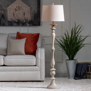 Lisburn Resin Floor Lamp AVP448GYSNG Evolution by Crestview Collection