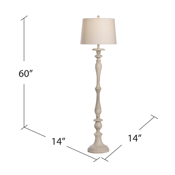 Lisburn Resin Floor Lamp AVP448GYSNG Evolution by Crestview Collection