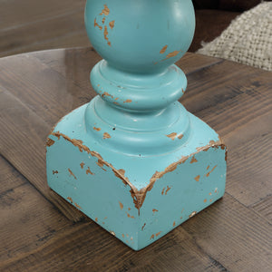 Kirksey Resin Distressed Turquoise Table Lamp AVP882BUSNG Evolution by Crestview Collection