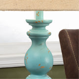 Kirksey Resin Distressed Turquoise Table Lamp AVP882BUSNG Evolution by Crestview Collection