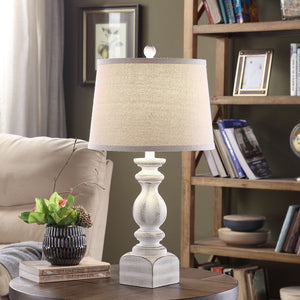 Baycliff Resin White-Washed Table Lamp AVP882WHSNG Evolution by Crestview Collection