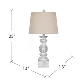 Baycliff Resin White-Washed Table Lamp AVP882WHSNG Evolution by Crestview Collection