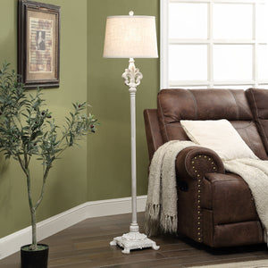 Fleur De Lis Cream Floor Lamp AVP972UCHSNG Evolution by Crestview Collection