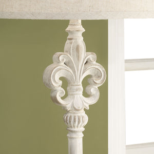 Fleur De Lis Cream Floor Lamp AVP972UCHSNG Evolution by Crestview Collection