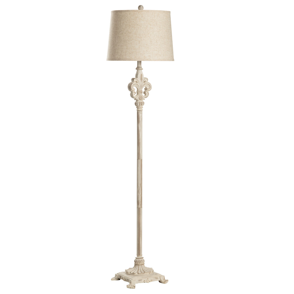 Fleur De Lis Cream Floor Lamp AVP972UCHSNG Evolution by Crestview Collection