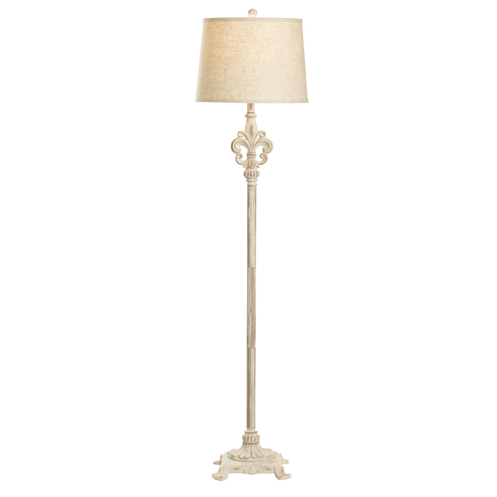 Fleur De Lis Cream Floor Lamp AVP972UCHSNG Evolution by Crestview Collection