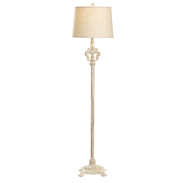 Fleur De Lis Cream Floor Lamp AVP972UCHSNG Evolution by Crestview Collection