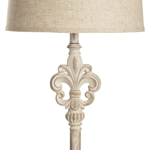 Fleur De Lis Cream Floor Lamp AVP972UCHSNG Evolution by Crestview Collection