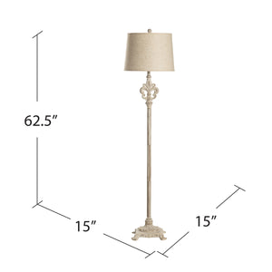 Fleur De Lis Cream Floor Lamp AVP972UCHSNG Evolution by Crestview Collection