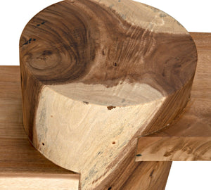 Noir Tabula Side Table - Handcrafted Munggur Wood Accent Table with Rustic Charm for Modern Spaces AW-26