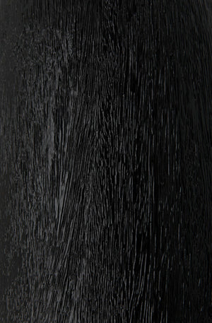 Noir Kudoro Large Side Table – Hand-Turned Munggur Wood & Marble, Hourglass Design for Modern Spaces AW-28BB