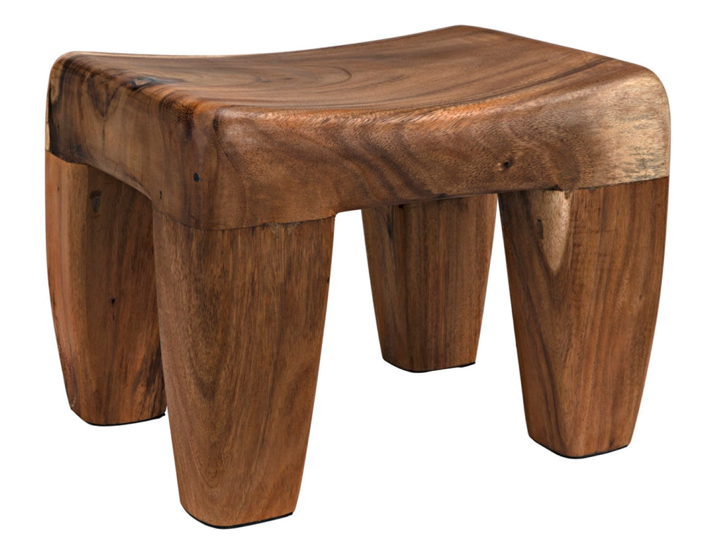 Noir Sumo Stool, Handcrafted Munggur Wood Accent Seat - Minimalist Design for Modern or Rustic Homes AW-44