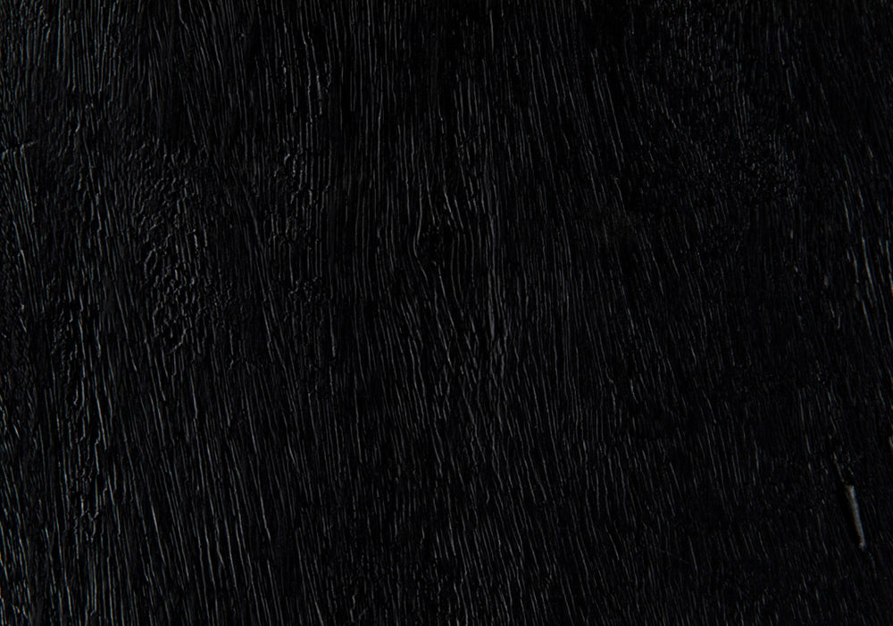 Noir Sumo Stool - Handcrafted Black Burnt Munggur Wood Accent Piece for Modern Minimalist Interiors AW-44BB