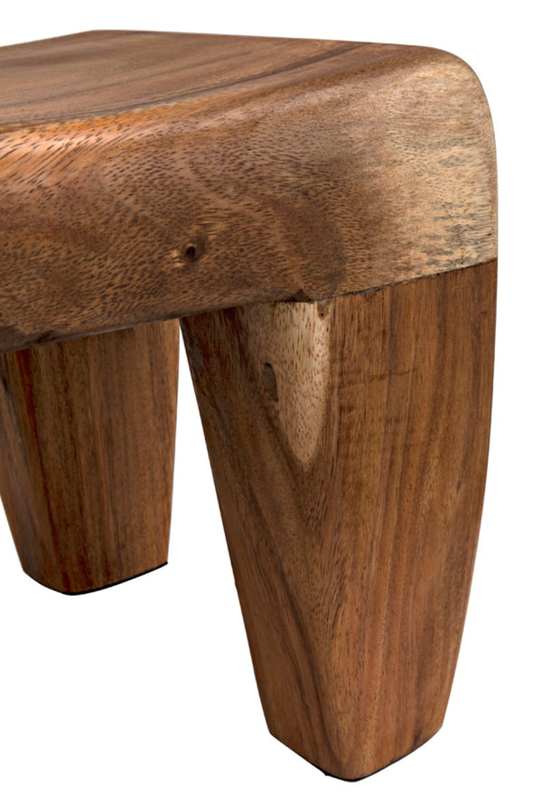 Noir Sumo Stool, Handcrafted Munggur Wood Accent Seat - Minimalist Design for Modern or Rustic Homes AW-44
