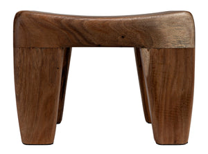 Noir Sumo Stool, Handcrafted Munggur Wood Accent Seat - Minimalist Design for Modern or Rustic Homes AW-44