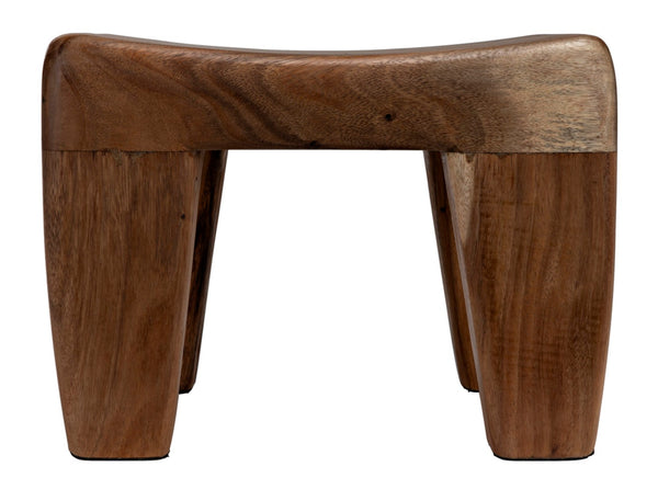 Noir Sumo Stool, Handcrafted Munggur Wood Accent Seat - Minimalist Design for Modern or Rustic Homes AW-44