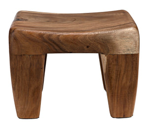 Noir Sumo Stool, Handcrafted Munggur Wood Accent Seat - Minimalist Design for Modern or Rustic Homes AW-44