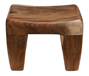 Noir Sumo Stool, Handcrafted Munggur Wood Accent Seat - Minimalist Design for Modern or Rustic Homes AW-44