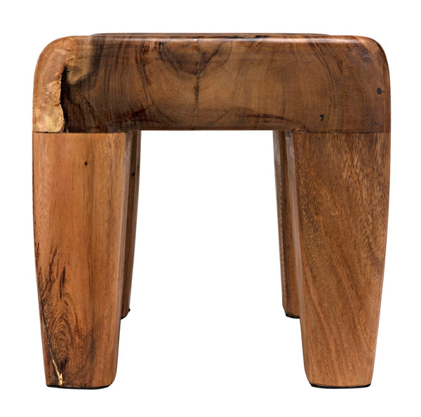 Noir Sumo Stool, Handcrafted Munggur Wood Accent Seat - Minimalist Design for Modern or Rustic Homes AW-44