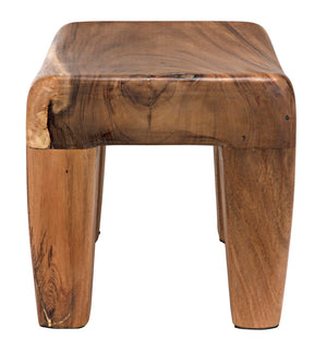 Noir Sumo Stool, Handcrafted Munggur Wood Accent Seat - Minimalist Design for Modern or Rustic Homes AW-44