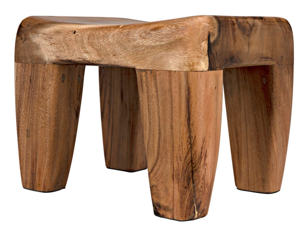 Noir Sumo Stool, Handcrafted Munggur Wood Accent Seat - Minimalist Design for Modern or Rustic Homes AW-44