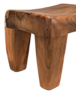Noir Sumo Stool, Handcrafted Munggur Wood Accent Seat - Minimalist Design for Modern or Rustic Homes AW-44