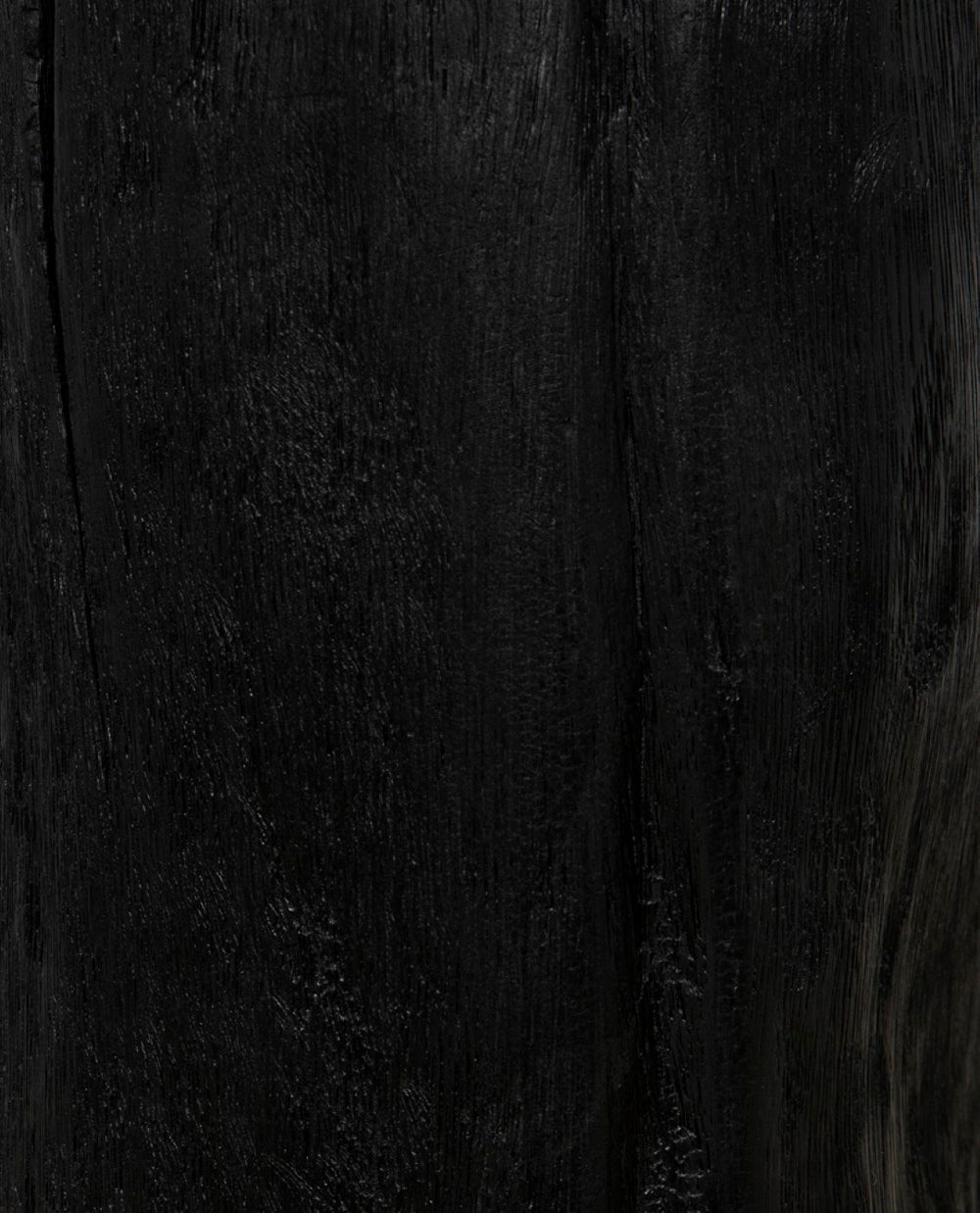 Noir Budi Side Table Set of 2: Modern Munggur Wood Accent Tables in Burnt Black for Stylish Spaces AW-46BB-2