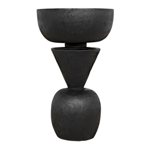 Noir Nogozi Side Table - Compact Burnt Black Accent for Modern Spaces | Stylish & Versatile Design AW-48BB