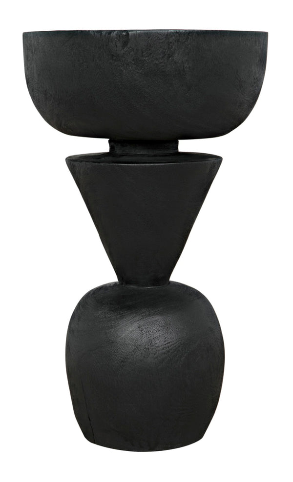 Noir Nogozi Side Table - Compact Burnt Black Accent for Modern Spaces | Stylish & Versatile Design AW-48BB