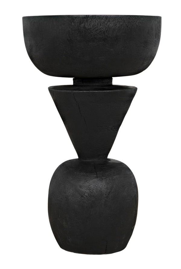 Noir Nogozi Side Table - Compact Burnt Black Accent for Modern Spaces | Stylish & Versatile Design AW-48BB