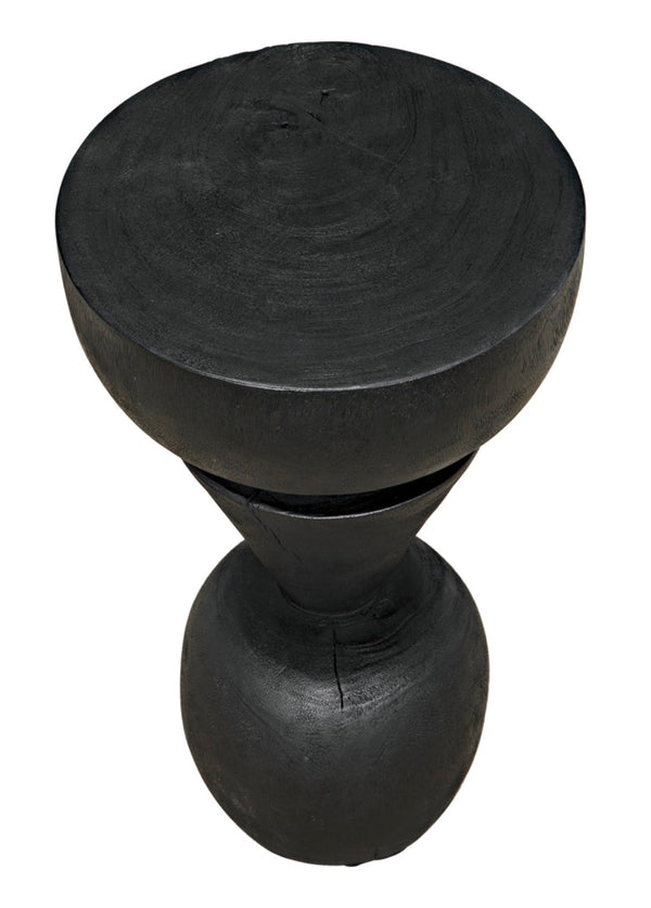 Noir Nogozi Side Table - Compact Burnt Black Accent for Modern Spaces | Stylish & Versatile Design AW-48BB