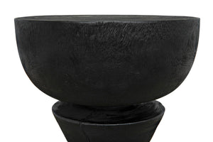 Noir Nogozi Side Table - Compact Burnt Black Accent for Modern Spaces | Stylish & Versatile Design AW-48BB