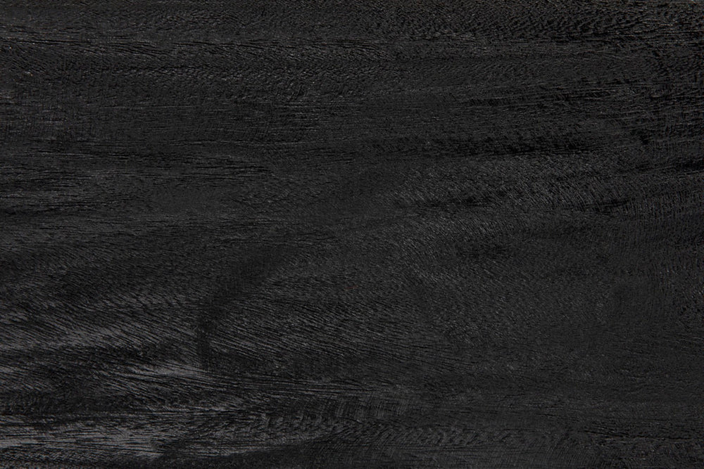 Noir Bow Bench - Modern Wood Seating with Rich Burnt Black Finish for Entryways, Living Rooms & More AW-52BB