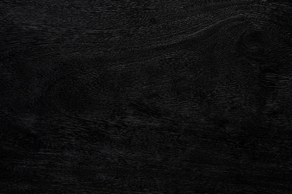 Noir Kazuo Stool – Modern Munggur Wood Accent with Burnt Black Finish, Unique Character & Versatile Use AW-54BB