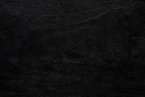 Noir Kazuo Stool – Modern Munggur Wood Accent with Burnt Black Finish, Unique Character & Versatile Use AW-54BB