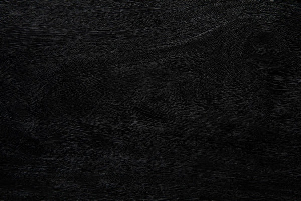 Noir Kazuo Stool – Modern Munggur Wood Accent with Burnt Black Finish, Unique Character & Versatile Use AW-54BB