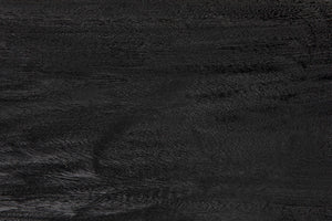 Noir Alpha Tall Sculptural Accent - Industrial Iron & Munggur Wood Storage Tower in Burnt Black Finish AW-57BB