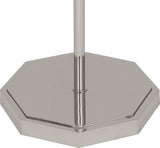 Robert Abbey Kate Floor Lamp Polished Nickel Finish w/ Clear Crystal Accents Ascot White Fabric Shade