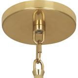 Robert Abbey Decker Pendant Modern Brass Finish Ascot White Fabric Shade