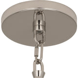 Robert Abbey Decker Pendant Polished Nickel Finish Ascot White Fabric Shade