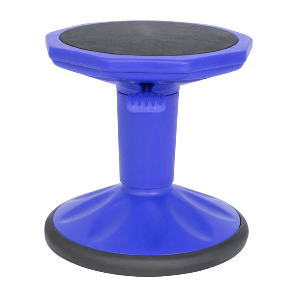 English Elm Carter Adjustable Height Active Stool for Kids - Enhances Focus and Posture in Classrooms and Homes Blue AY-9001S-BL-GG