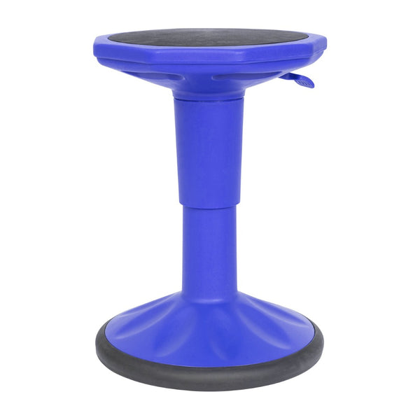 English Elm Carter Adjustable Height Active Stool for Kids - Enhances Focus and Posture in Classrooms and Homes Blue AY-9001S-BL-GG