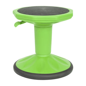 English Elm Carter Adjustable Height Active Stool for Kids - Enhances Focus and Posture in Classrooms and Homes Green AY-9001S-GN-GG